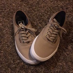 Brand new tan and brown leather Vans!